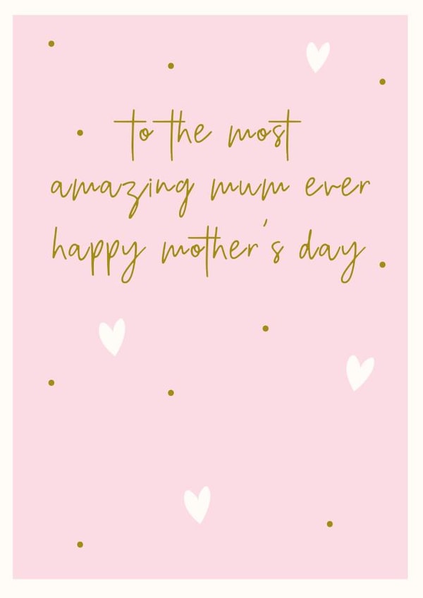 hearts dots Mothers Day Card 1462 created by Megan Claire