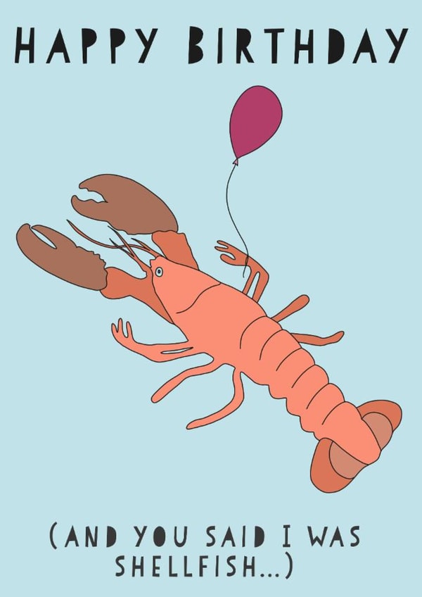 shrimp lobster Birthday Card 21787 created by Stacey Payne