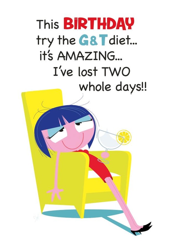 gin tonic Birthday Card 20856 created by Ryk60