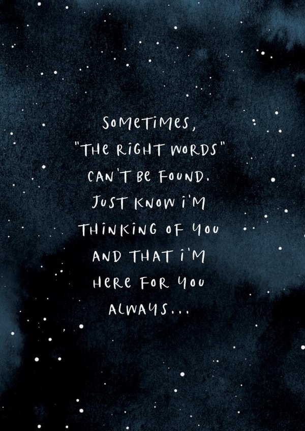 No right words sympathy and empathy card created by I am Nat