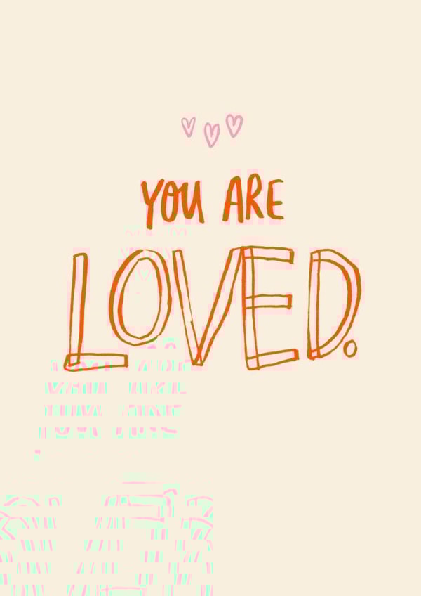 hearts you are loved Valentines Day Card 13359 created by Sophia Sky