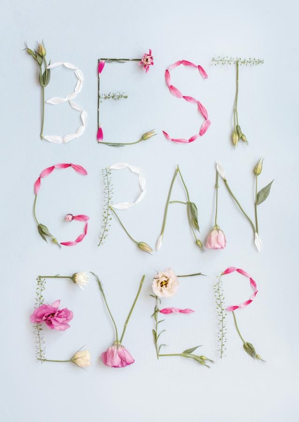 Classic Mothers Day Card - Gran - Flowers - Best Gran Ever created by Love Lila Photography