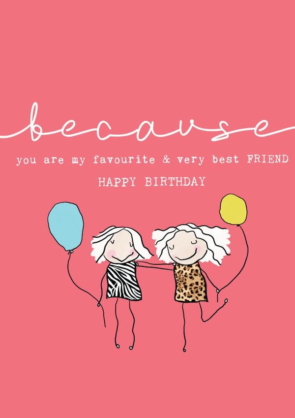 Favourite best friend birthday card created by Bexy Boo