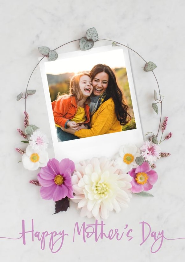 PC wreath Mothers Day Personalised Photo Card 8392 created by Love Lila Photography
