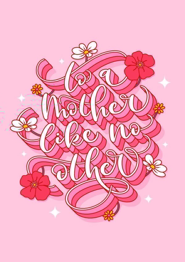 Floral Calligraphy Mother's Day Card created by Dottie's Paper Co.