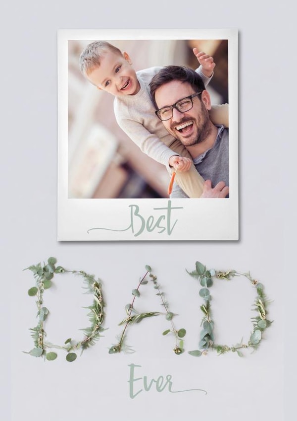 best dad Father's Day Personalised Photo Card 8395 created by Love Lila Photography