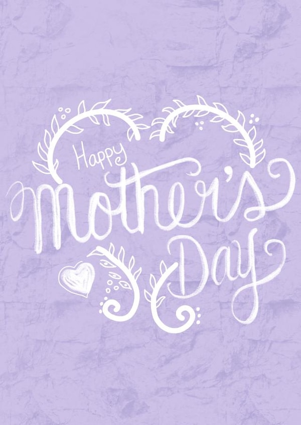 Heart  Purple Mothers Day Card 19152 created by Rosie Barrett