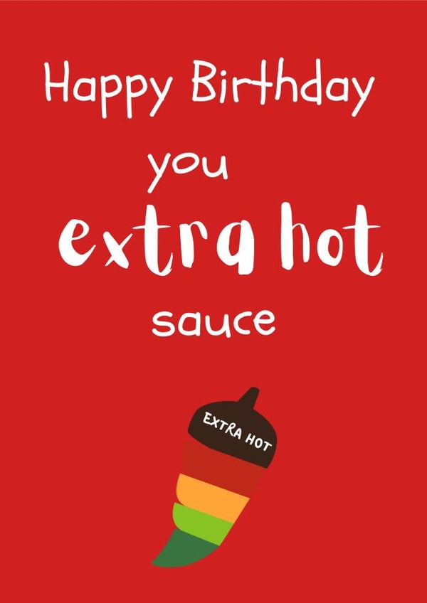 Nandos birthday card for an extra hot thing created by NatKards