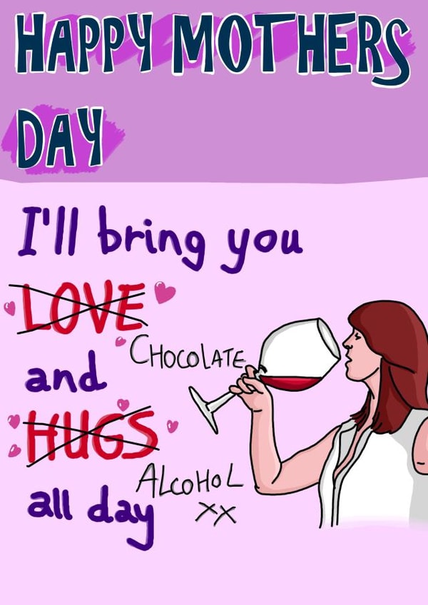 relatable adult Mothers Day Card 18966 created by Sadie Webster