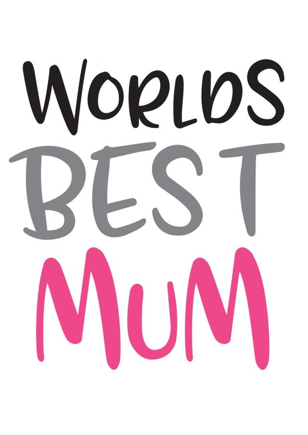 Worlds Best Mum Card created by Russet and Gray