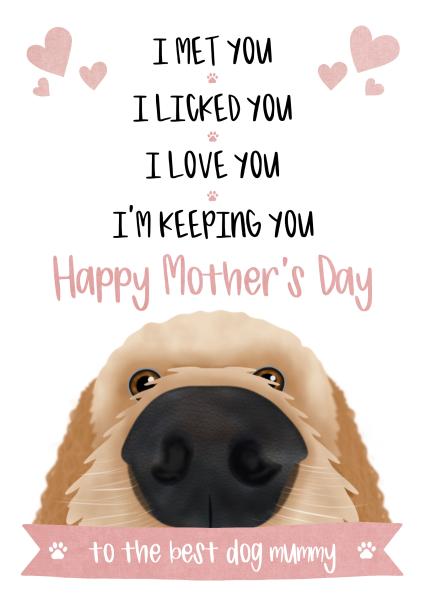 Happy Mothers Day Pet Mom Happy Mother's Day From The Dog | Thortful