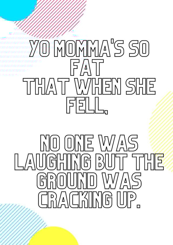 yo mamma your mum Card 47825 created by Bants Cards