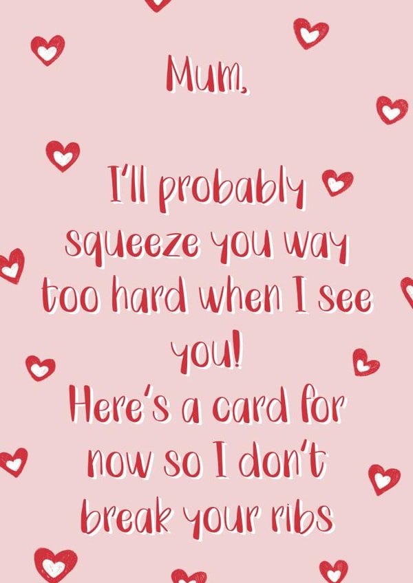 mum heart Mothers Day Card 47376 created by PopItThere