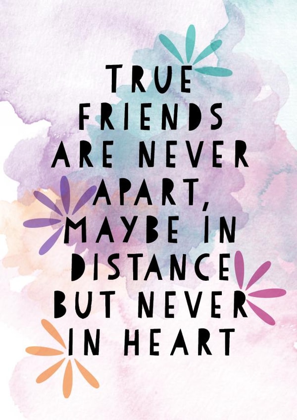 Distance true friend Love & Friendship Card 21817 created by Dani Duffy