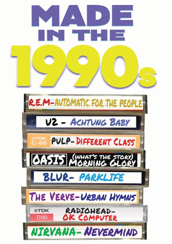 Retro Birthday Card - Made In The 90's - Cassette created by ShortRound888