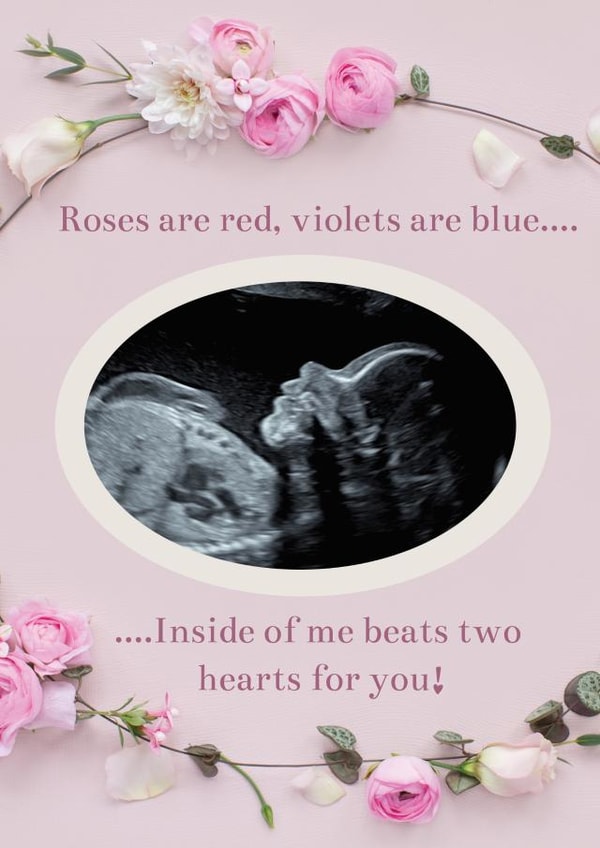 roses are New Baby Personalised Photo Card 8399 created by Love Lila Photography