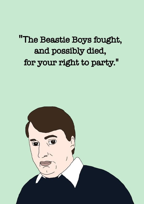 beastie boys possibly died Birthday Card 20786 created by Otto Designs