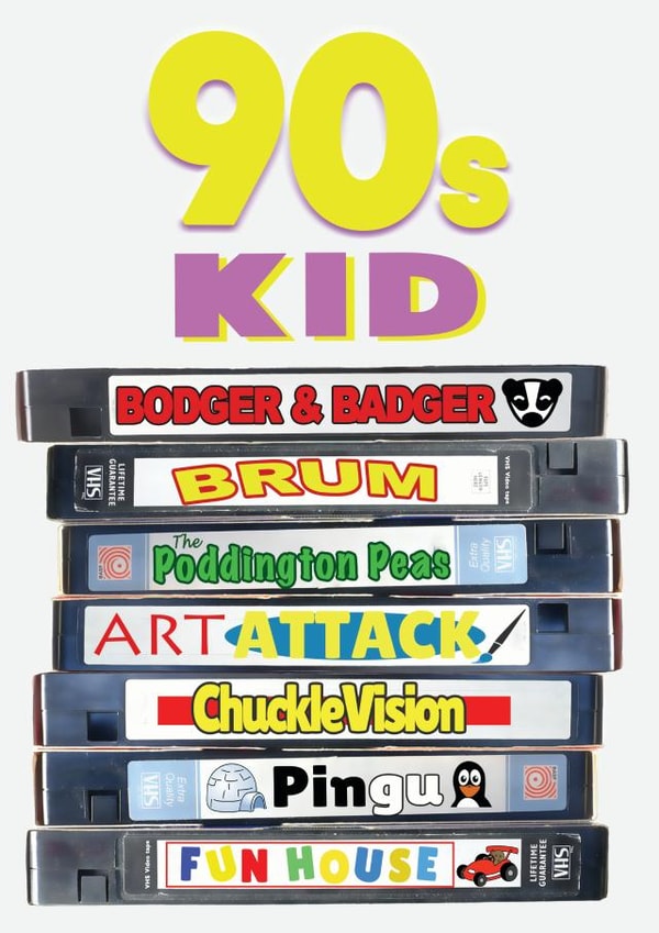 Retro 90s Kids TV Shows Birthday Card created by ShortRound888