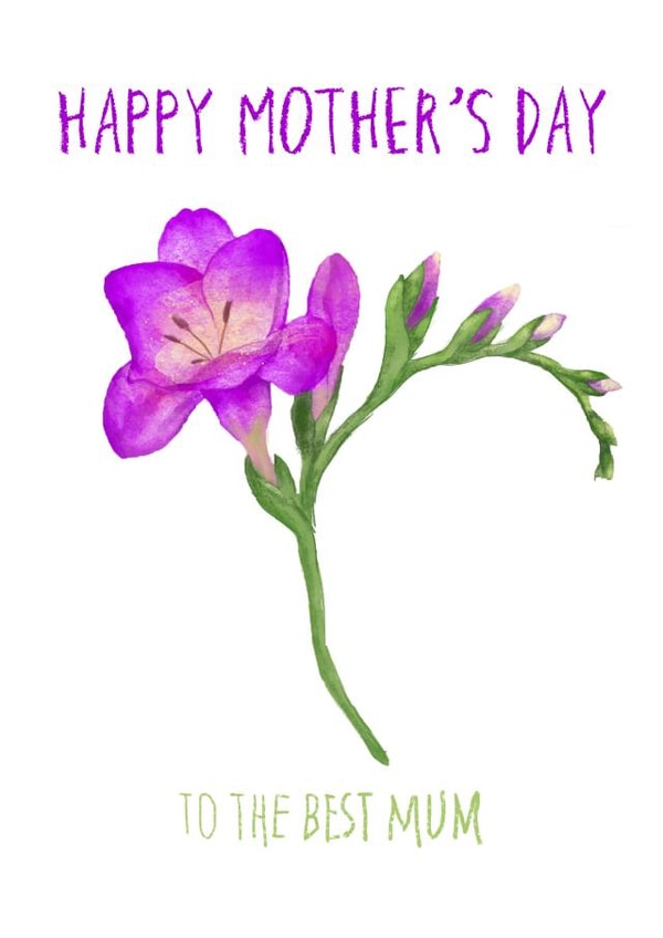 flower pretty Mothers Day Card 40464 created by Fly high art