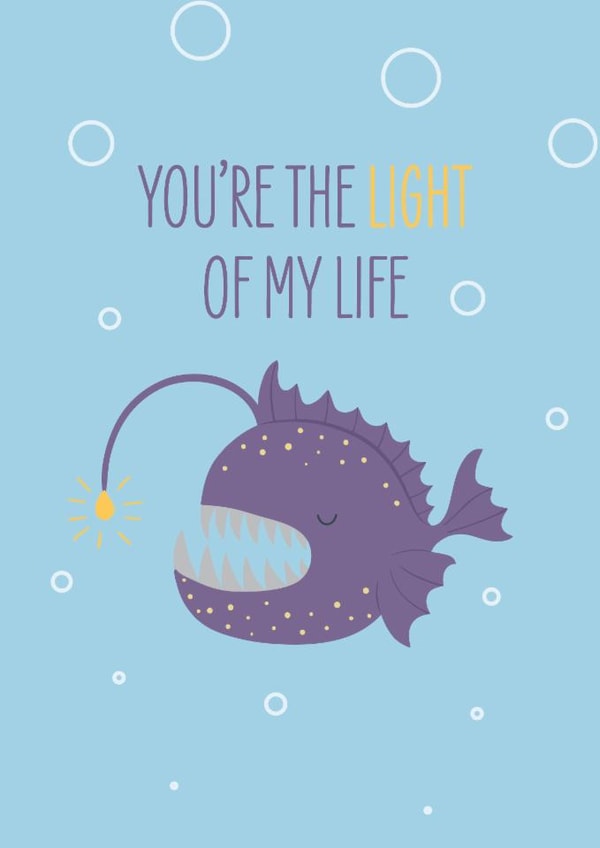 light of my life fish Anniversary Card 21820 created by Todd Baker-Flanagan