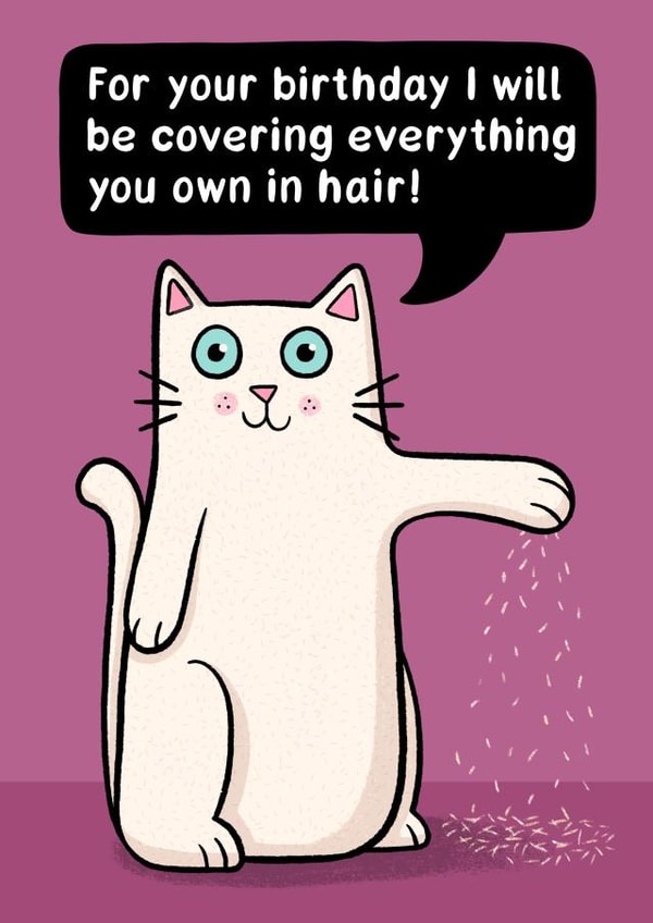 Hairy Birthday  created by Drawn to Cats