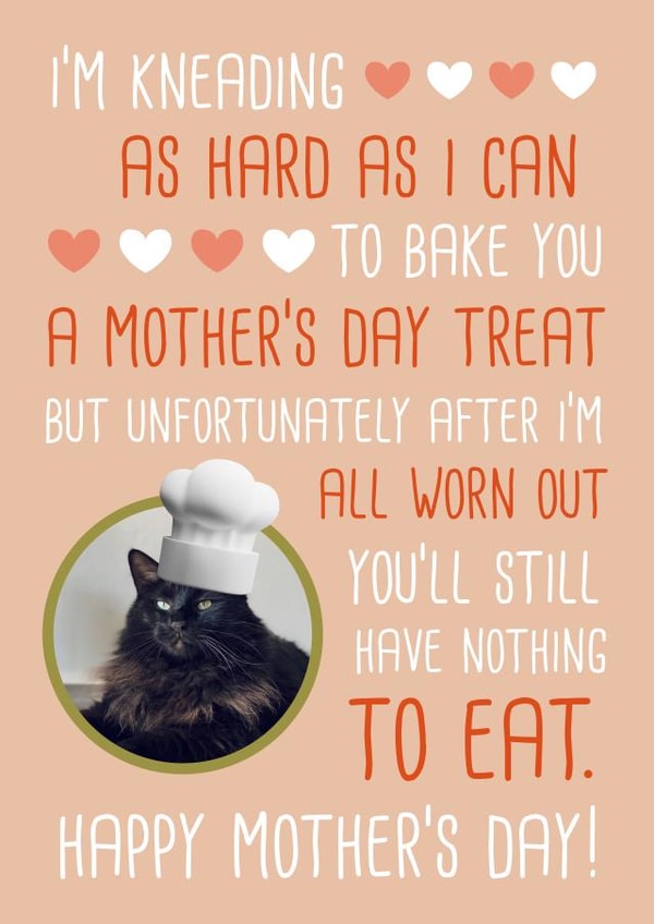 from the cat funny Mothers Day Personalised Photo Card 9809 created by Miümi Cat