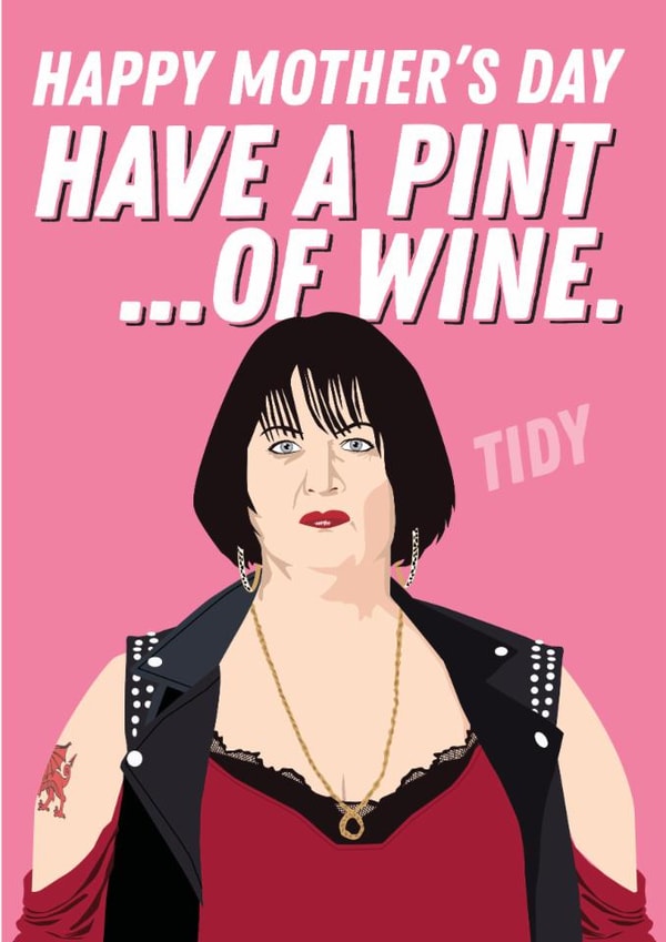 Nessa Mother's Day Card - Nessa - Pint of Wine created by Kyleigh Orlebar