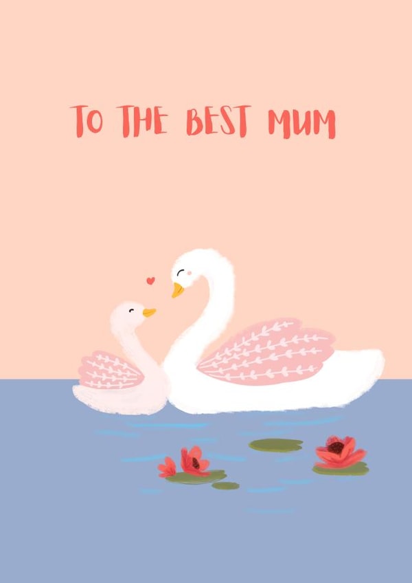 swan signet Mothers Day Card 40465 created by Fly high art