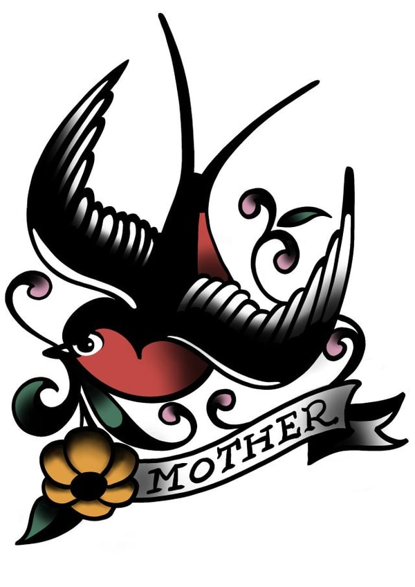 swallow bird Mothers Day Card 20926 created by Helen Priest