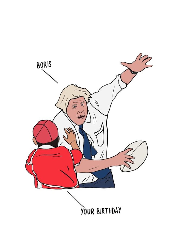 Boris Lockdown Birthday Card 41619 created by @sammie.illustrates