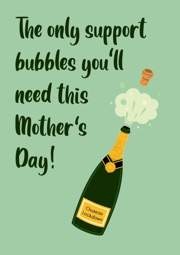 Support Bubbles Mother's Day Card created by Pottsy Prints