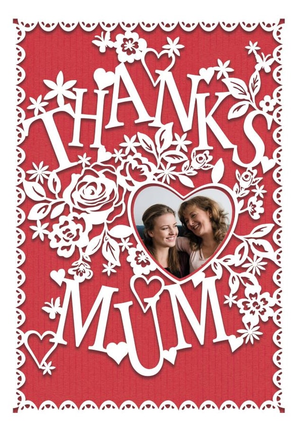 thanks flower Mothers Day Personalised Photo Card 6461 created by michael cheung