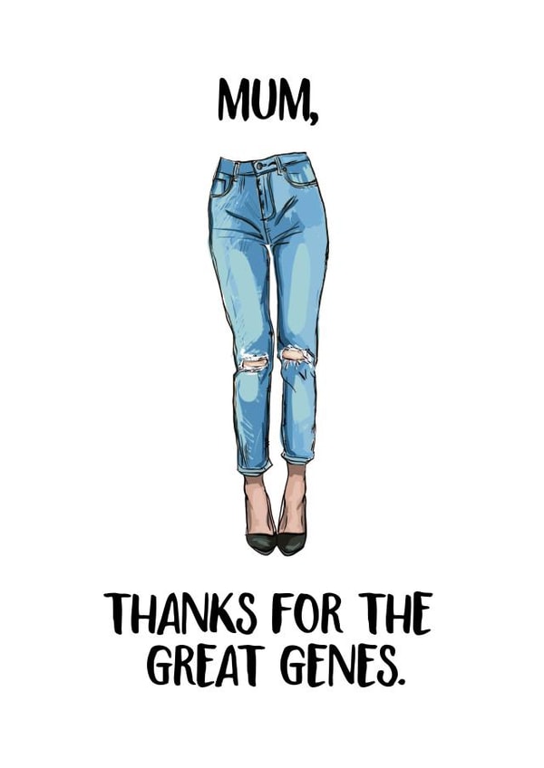 genes jeans Mothers Day Card 36876 created by Phaedra Peer