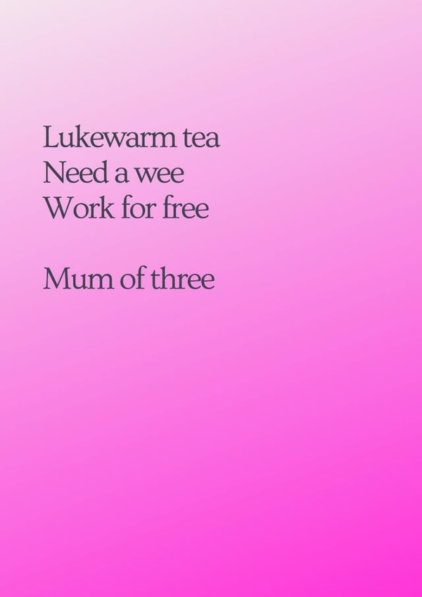 Motherhood Just to say Mothers Day Card 48070 created by Katy Towse