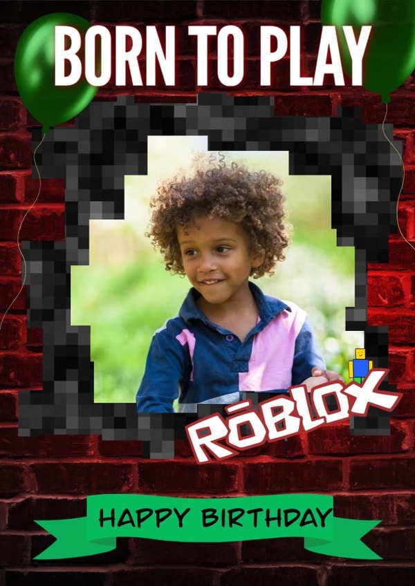 Roblox Child Birthday Personalised Photo Card 15452 created by Kerrylovescards