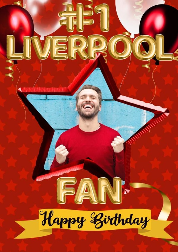 Liverpool Lfc Birthday Personalised Photo Card 15453 created by Kerrylovescards
