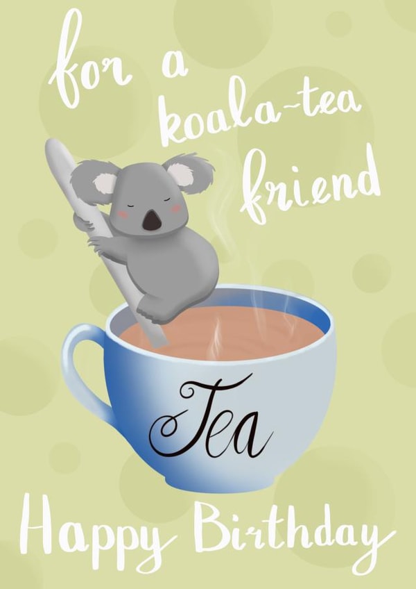 tea koala Birthday Card 45113 created by Fiesta de Papel