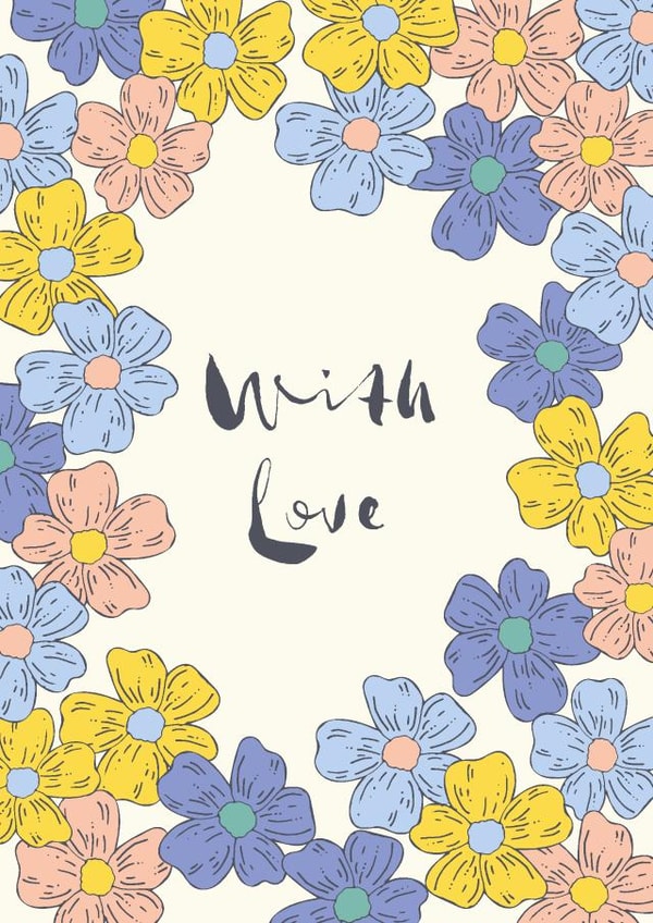 With love floral card created by Sazerelli Designs