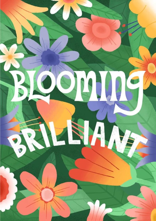 blooming brilliant positive card Congratulations Card 21571 created by Katie Brookes