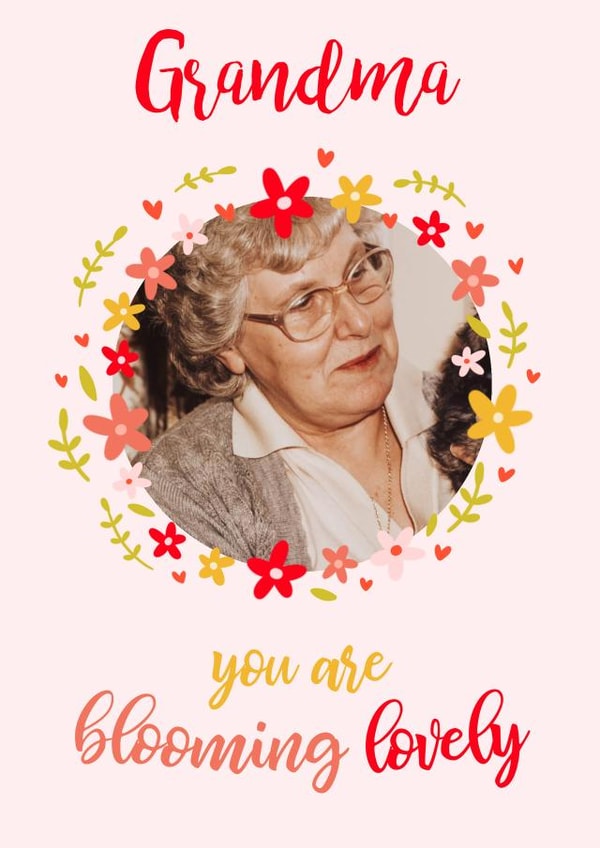 grandma cute Mothers Day Personalised Photo Card 6408 created by Nicole Julia