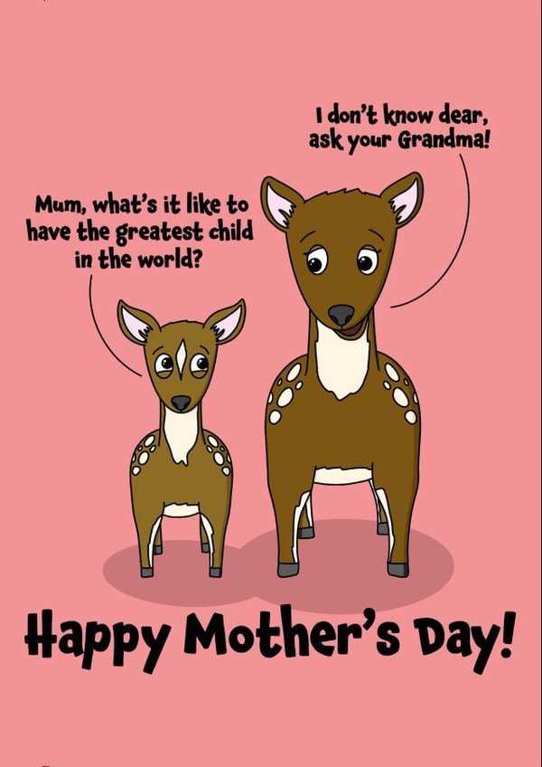 deer deers Mothers Day Card 41231 created by BeckiLamby