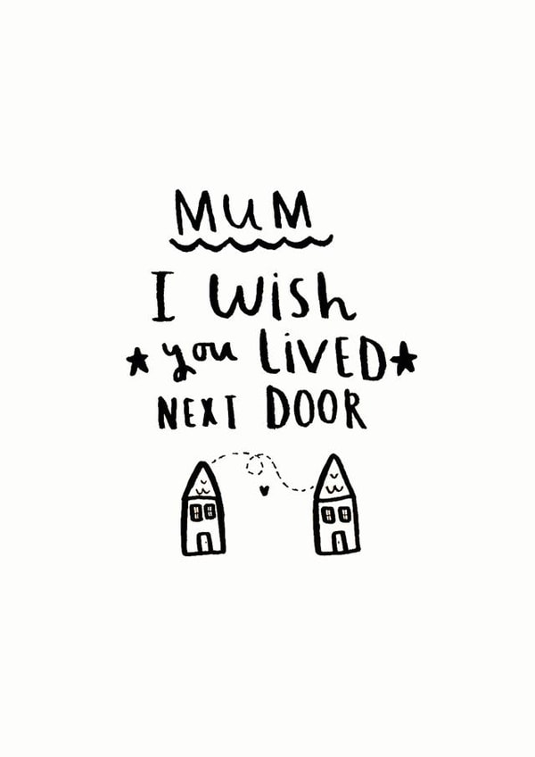 distance lived next door Mothers Day Card 38539 created by Ellie Ellie