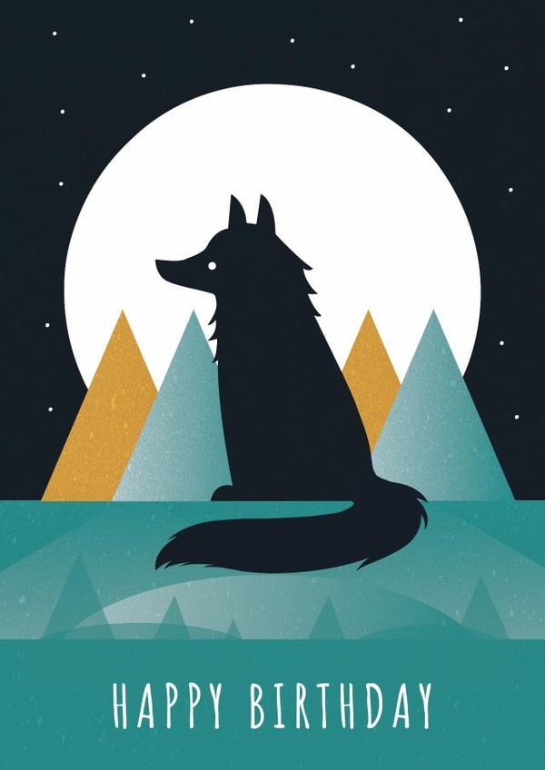 contemporary forest Birthday Card 13879 created by Shaun Kendall