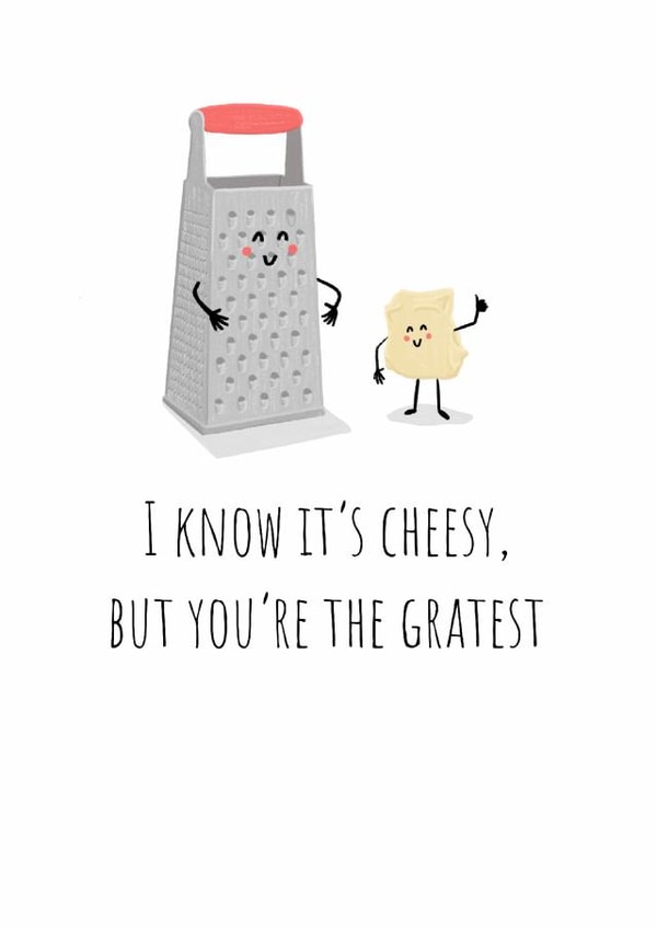 cheese grater Love & Friendship Card 21593 created by Rumpl & Co.