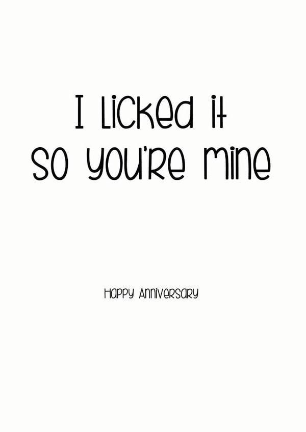 A naughty and rude anniversary card created by Jemma Louise UK