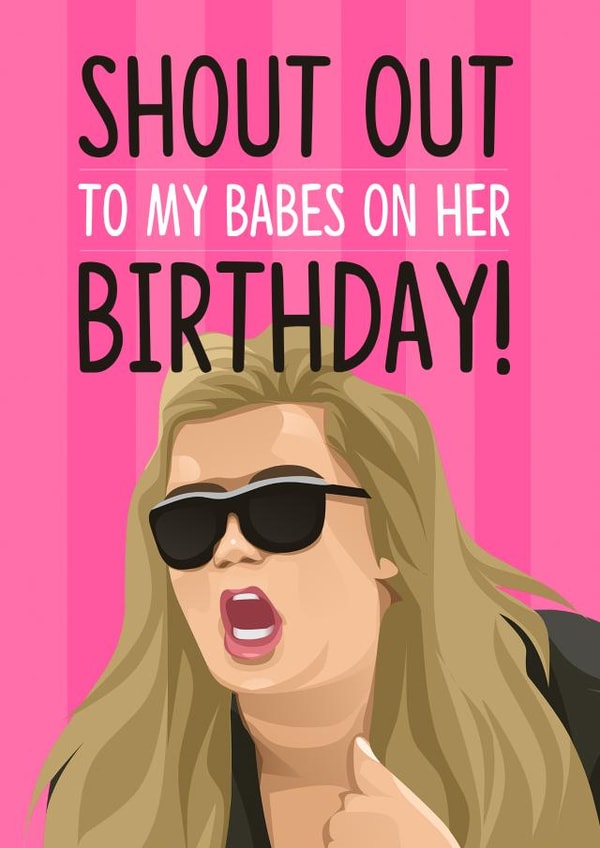 Funny Gemma Collins Birthday card created by TeHe Gifts