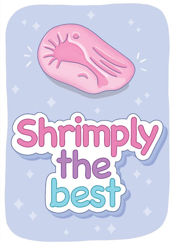 simply the best shrimply the best Thank You Card 15941 created by Squiggle Scribble