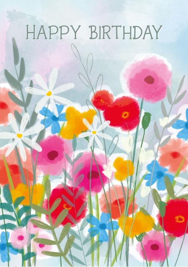 flowers floral Birthday Card 20866 created by Paper Valley Design Studio