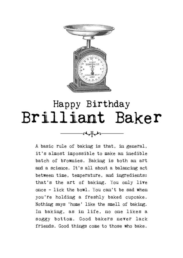 Birthday Card For Bakers created by Coulson Macleod