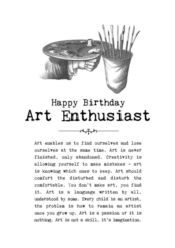 Birthday Card For Artists created by Coulson Macleod